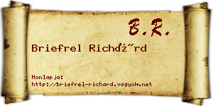 Briefrel Richárd névjegykártya